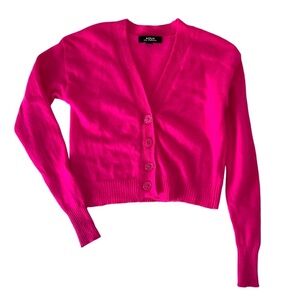 Aqua Girls Cashmere Bloomingdale's Cardigan Big Girl Exclusive Neon Pink M